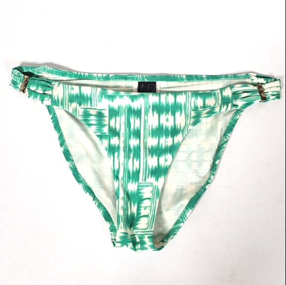 BCBG Teal and White Bikini Bottoms Size Medium - Picture 1 of 6